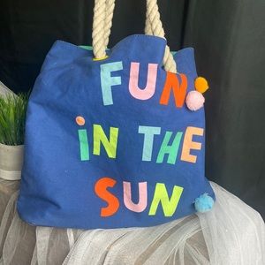Beach Tote Bag w Rope Handles 💕